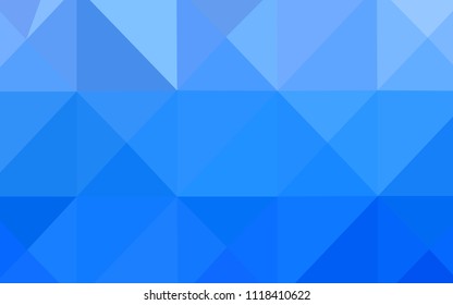 Light BLUE vector shining triangular backdrop. Colorful abstract illustration with gradient. Textured pattern can be used for background.