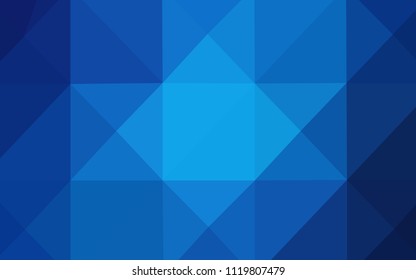 Light BLUE vector shining triangular layout. Glitter abstract illustration with an elegant design. Triangular pattern for your business design.