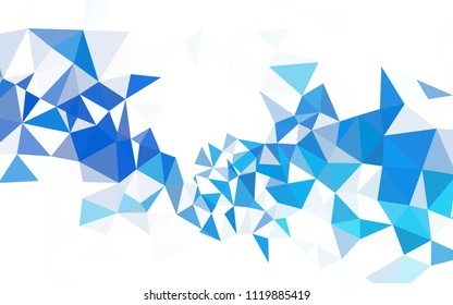 Light BLUE vector shining triangular layout. Glitter abstract illustration with an elegant triangles. Best triangular design for your business.