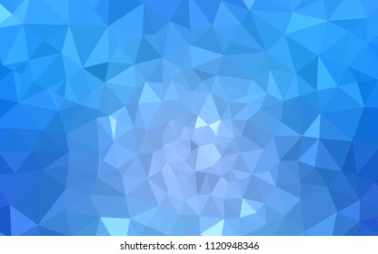 Light BLUE vector shining triangular cover. Glitter abstract illustration with an elegant triangles. Triangular pattern for your design.