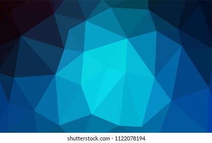 Light BLUE vector shining triangular backdrop. Glitter abstract illustration with an elegant design. Triangular pattern for your business design.