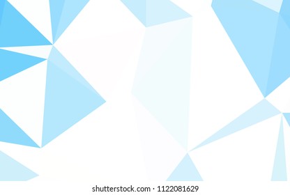 Light BLUE vector shining triangular backdrop. Elegant bright polygonal illustration with gradient. Brand new design for your business.