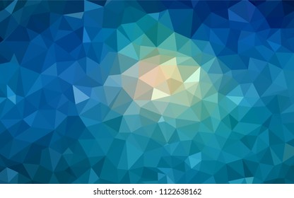 Light BLUE vector shining triangular cover. A completely new color illustration in a polygonal style. Template for cell phone's backgrounds.