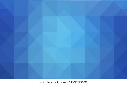 Light BLUE vector shining triangular cover. Colorful illustration in polygonal style with gradient. Polygonal design for your web site.