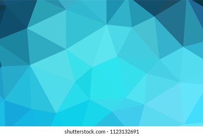 Light BLUE vector shining triangular cover. Colorful abstract illustration with triangles. A completely new design for your leaflet.