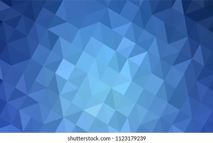 Light BLUE vector shining triangular layout. Geometric illustration in Origami style with gradient.  Textured pattern for your backgrounds.