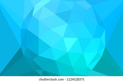 Light BLUE vector shining triangular cover with a gem in a centre. Colorful abstract illustration with triangles. A new texture for your web site.