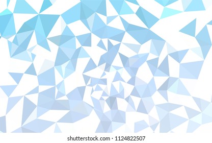 Light BLUE vector shining triangular layout. Modern abstract illustration with triangles. A completely new design for your leaflet.
