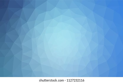 Light BLUE vector shining triangular cover. Colorful abstract illustration with triangles. Completely new template for your banner.
