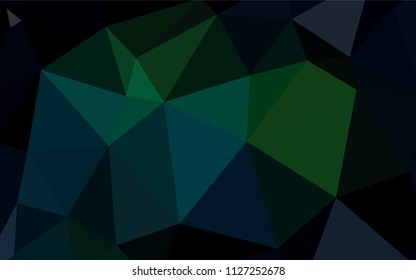 Light BLUE vector shining triangular layout. Colorful illustration in polygonal style with gradient. Best triangular design for your business.