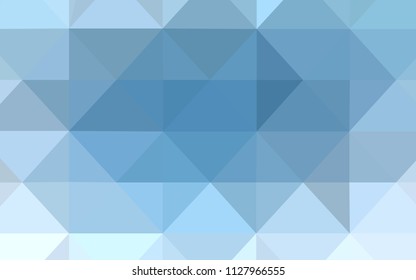 Light BLUE vector shining triangular cover. Elegant bright polygonal illustration with gradient. Triangular pattern for your business design.