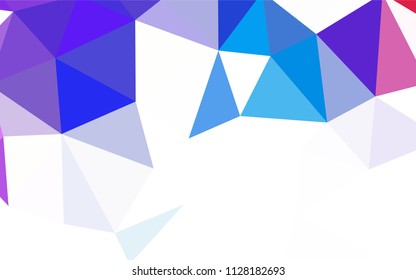 Light BLUE vector shining triangular cover. Modern abstract illustration with triangles. Polygonal design for your web site.