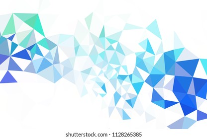 Light BLUE vector shining triangular backdrop. Colorful abstract illustration with triangles. A new texture for your web site.