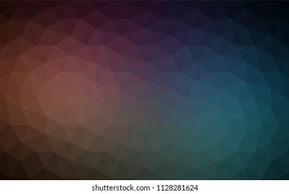 Light BLUE vector shining triangular layout. Colorful illustration in polygonal style with gradient. Triangular pattern for your design.