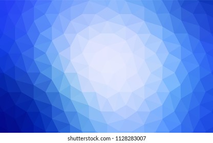 Light BLUE vector shining triangular layout. Polygonal abstract illustration with gradient. Brand new style for your business design.
