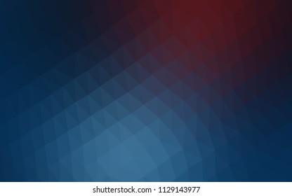 Light BLUE vector shining triangular background. A completely new color illustration in a vague style. Brand new style for your business design.
