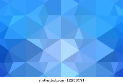 Light BLUE vector shining triangular layout. Shining colorful illustration with triangles. A new texture for your web site.