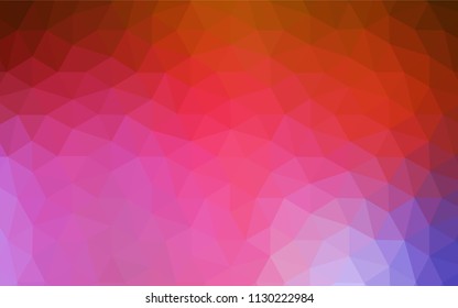 Light BLUE vector shining triangular cover. A sample with polygonal shapes. Best triangular design for your business.