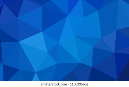 Light BLUE vector shining triangular layout. Shining polygonal illustration, which consist of triangles. New template for your brand book.