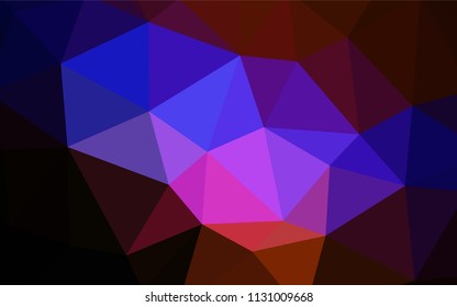 Light BLUE vector shining triangular cover. Glitter abstract illustration with an elegant triangles. New template for your brand book.