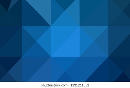 Light BLUE vector shining triangular backdrop. Modern geometrical abstract illustration with gradient. Triangular pattern for your business design.