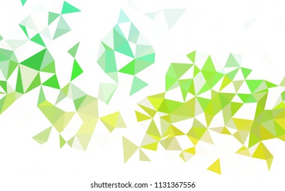 Light BLUE vector shining triangular cover. Colorful illustration in abstract style with triangles. Polygonal design for your web site.