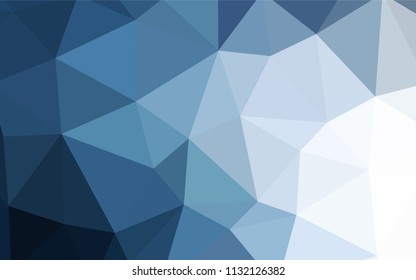 Light BLUE vector shining triangular cover. Creative illustration in halftone style with triangles. Brand new design for your business.