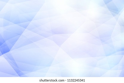 Light BLUE vector shining triangular layout. Geometric illustration in Origami style with gradient.  Polygonal design for your web site.