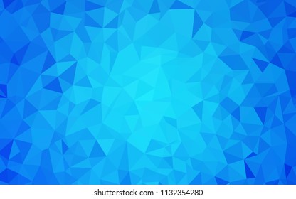 Light BLUE vector shining triangular cover. A completely new color illustration in a polygonal style. Template for cell phone's backgrounds.