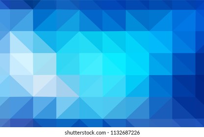 Light BLUE vector shining triangular cover. A completely new color illustration in a polygonal style. Pattern for a brand book's backdrop.