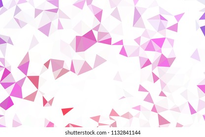 Light BLUE vector shining triangular layout. Triangular geometric sample with gradient.  Brand new design for your business.