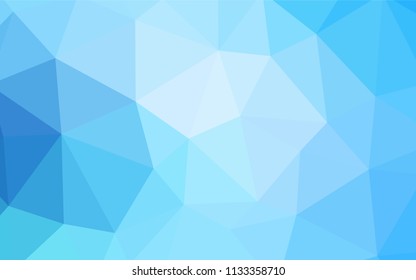 Light BLUE vector shining triangular cover. A completely new color illustration in a polygonal style. Pattern for a brand book's backdrop.