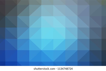 Light BLUE vector shining triangular layout. Elegant bright polygonal illustration with gradient. Brand new design for your business.