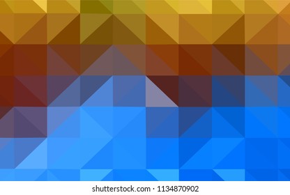 Light BLUE vector shining triangular backdrop. Elegant bright polygonal illustration with gradient. Triangular pattern for your design.