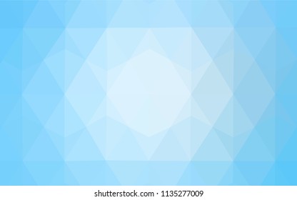 Light BLUE vector shining triangular layout. Geometric illustration in Origami style with gradient.  Brand new design for your business.