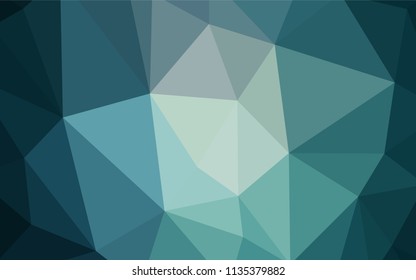 Light BLUE vector shining triangular cover. Colorful illustration in polygonal style with gradient. Completely new template for your banner.