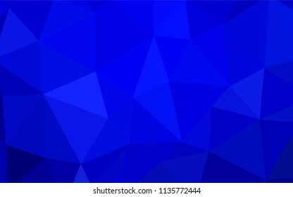 Light BLUE vector shining triangular backdrop. A sample with polygonal shapes. Textured pattern for your backgrounds.