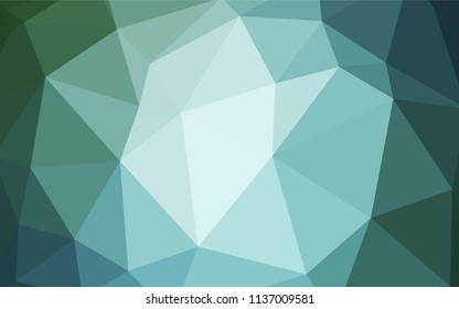 Light BLUE vector shining triangular cover. Shining colorful illustration with triangles. Completely new template for your banner.