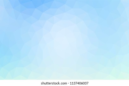 Light BLUE vector shining triangular layout. Elegant bright polygonal illustration with gradient. Template for cell phone's backgrounds.