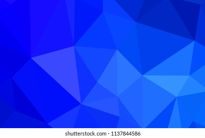 Light BLUE vector shining triangular backdrop. Geometric illustration in Origami style with gradient.  Brand new style for your business design.