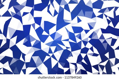 Light BLUE vector shining triangular layout. Elegant bright polygonal illustration with gradient. Textured pattern for your backgrounds.