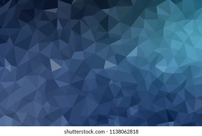 Light BLUE vector shining triangular cover. Geometric illustration in Origami style with gradient.  New template for your brand book.