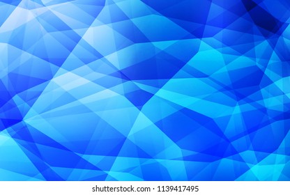 Light BLUE vector shining triangular layout. Glitter abstract illustration with an elegant triangles. Completely new template for your banner.
