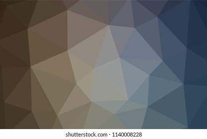 Light BLUE vector shining triangular layout. Triangular geometric sample with gradient.  A completely new design for your leaflet.