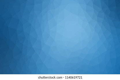 Light BLUE vector shining triangular cover. Shining polygonal illustration, which consist of triangles. A new texture for your web site.