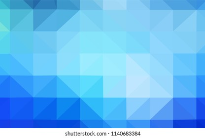 Light BLUE vector shining triangular layout. A sample with polygonal shapes. Completely new template for your banner.