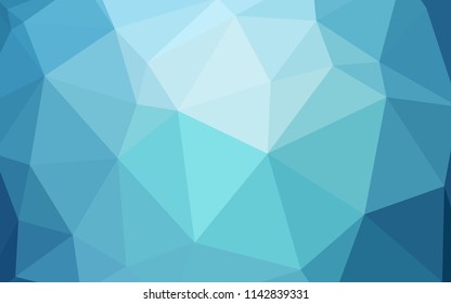 Light BLUE vector shining triangular cover. A sample with polygonal shapes. New template for your brand book.