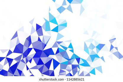 Light BLUE vector shining triangular backdrop. Modern abstract illustration with triangles. Polygonal design for your web site.