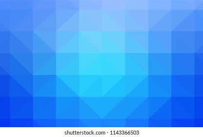 Light BLUE vector shining triangular cover. Geometric illustration in Origami style with gradient.  Best triangular design for your business.