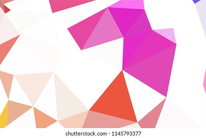 Light BLUE vector shining triangular cover. Glitter abstract illustration with an elegant triangles. Brand new style for your business design.